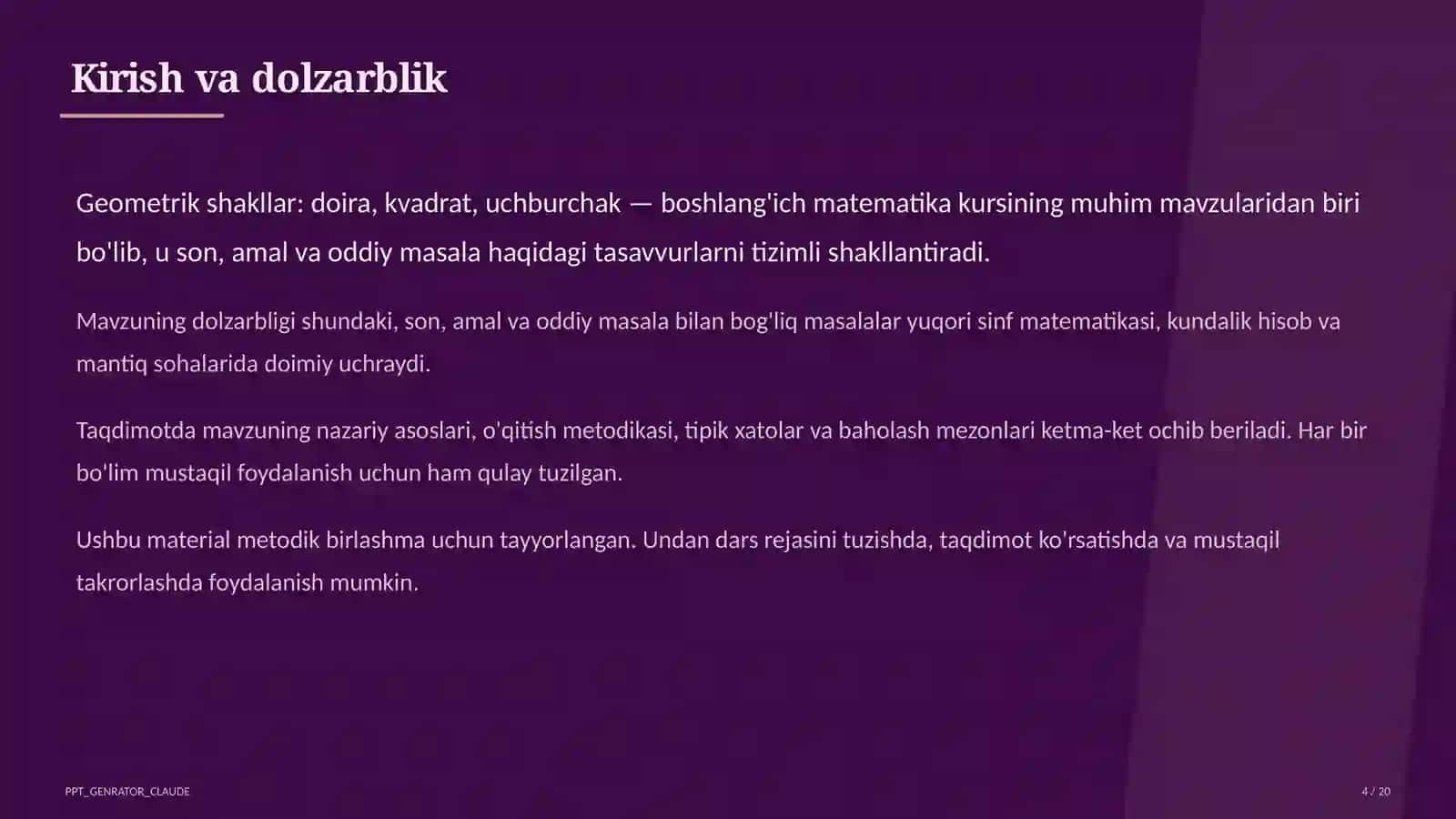 Geometrik shakllar: doira, kvadrat, uchburchak (1-sinf) 4