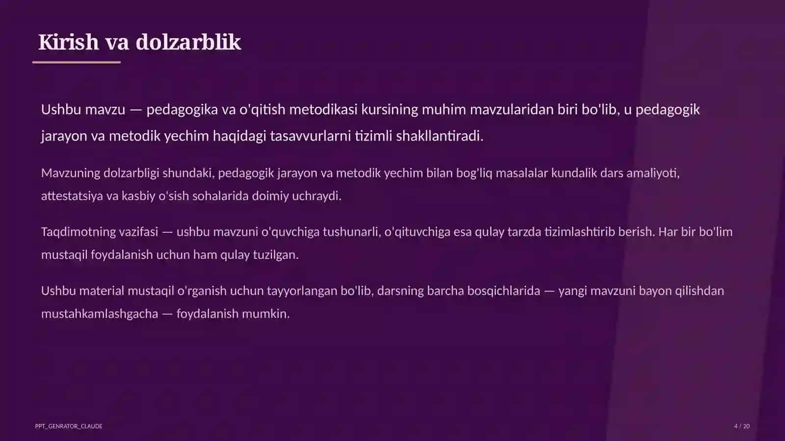 O'qituvchilarning Milliy sertifikatiga tayyorgarlik 4