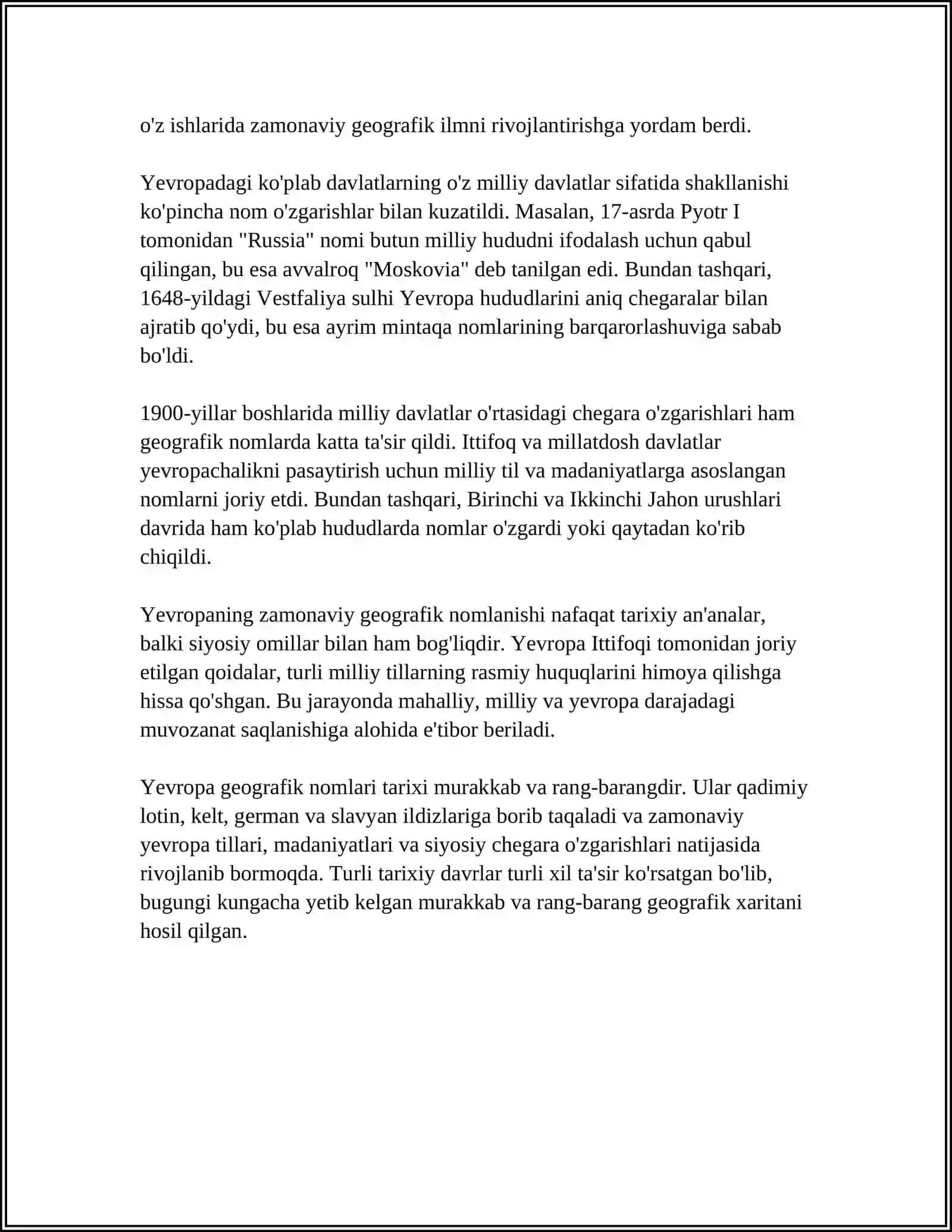 YEVROPA TOPONIMIYASI 4
