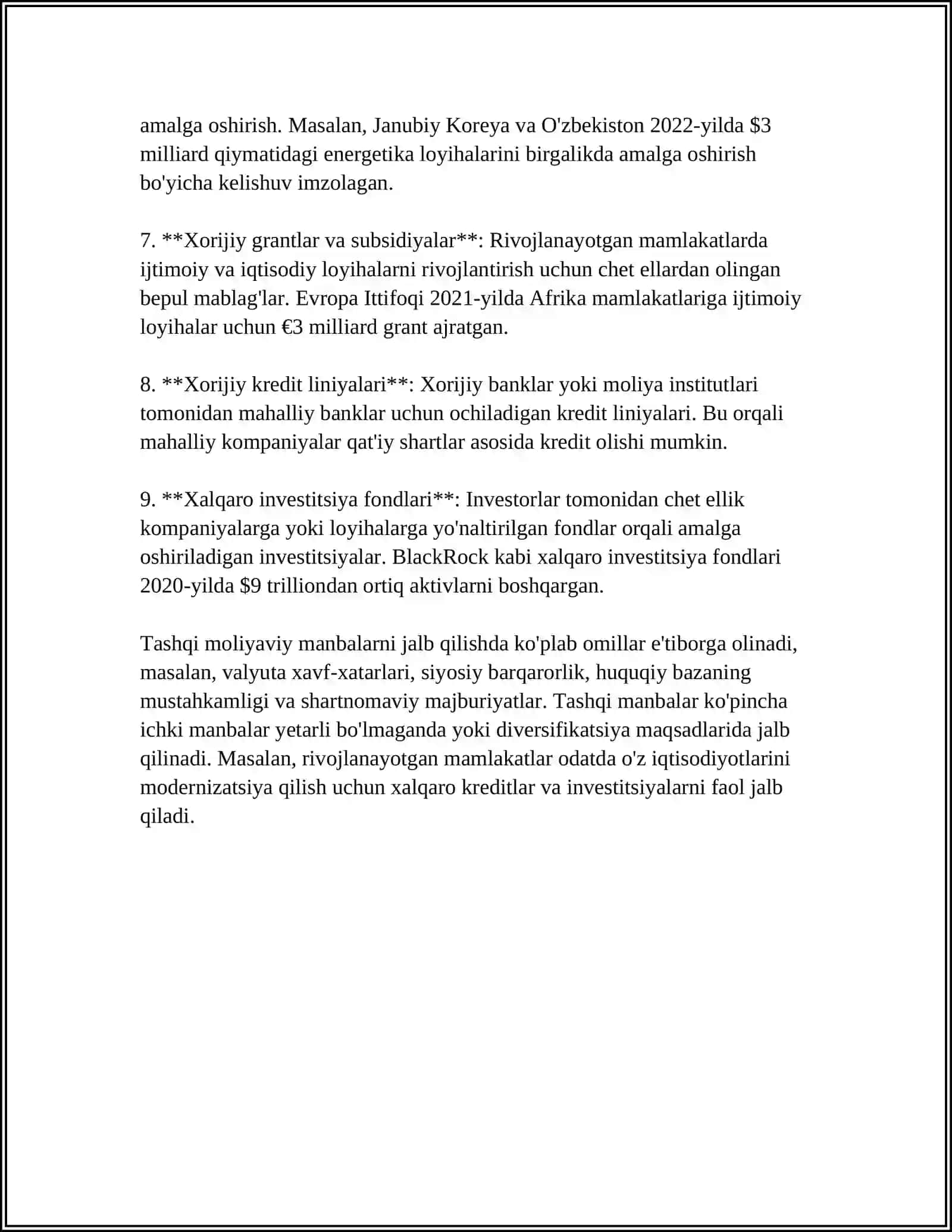 Tashqi va ichki moliyaviy manbalarini tahlil qilish 4