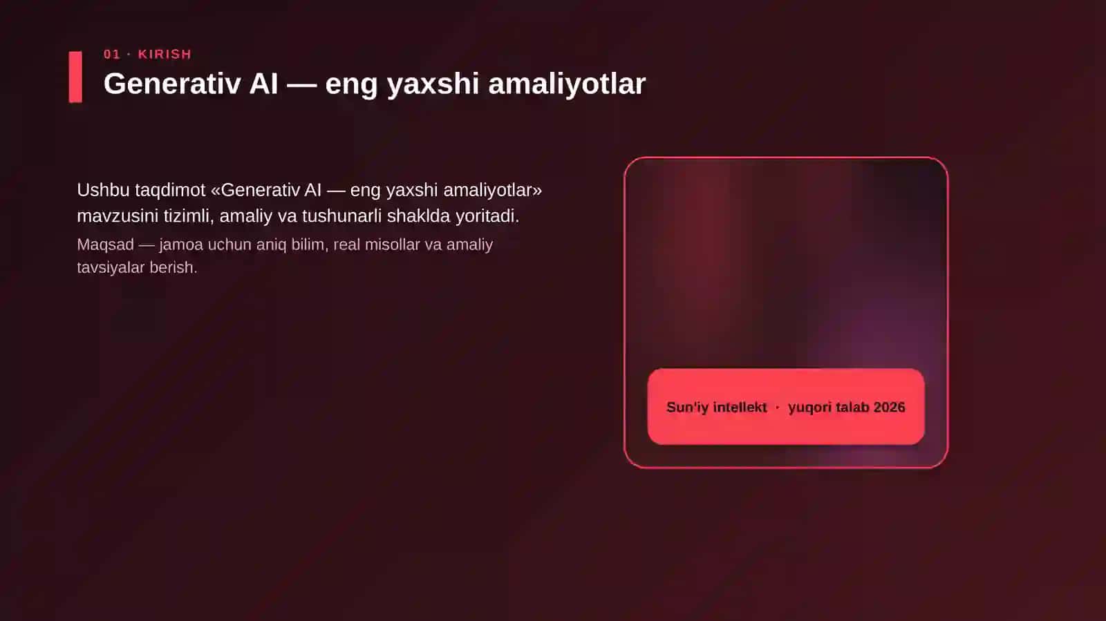 Generativ AI — eng yaxshi amaliyotlar 4