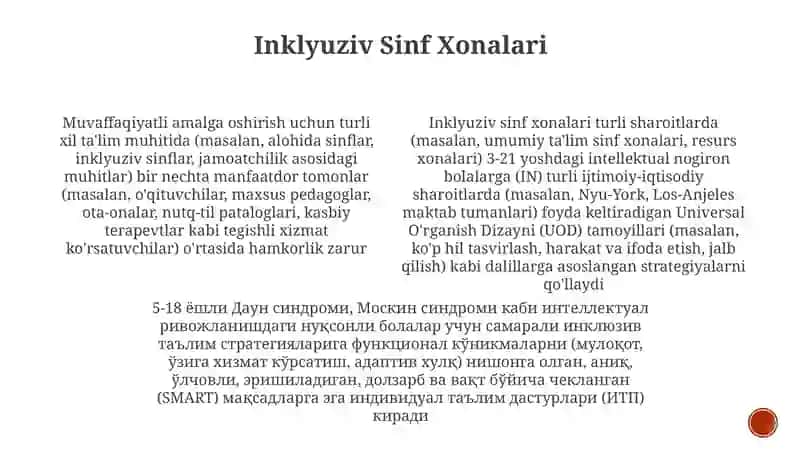 Turli darajadagi intellektual yetishmovchiligi bõlgan bolalar uchun inkulyuziv talim srategiyalari 4