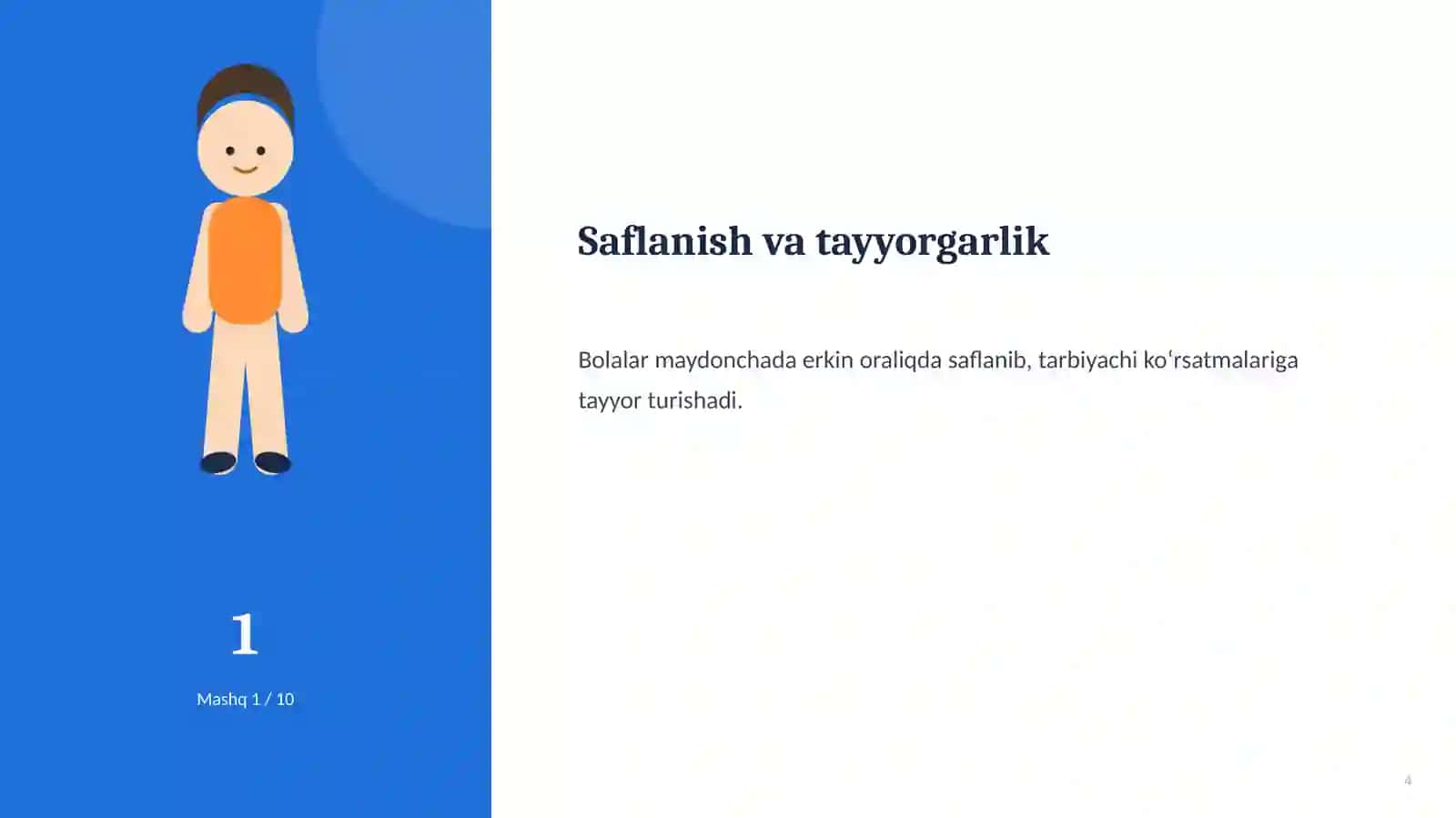 Ertalabgi Badantarbiya. Bog`cha uchun. 4