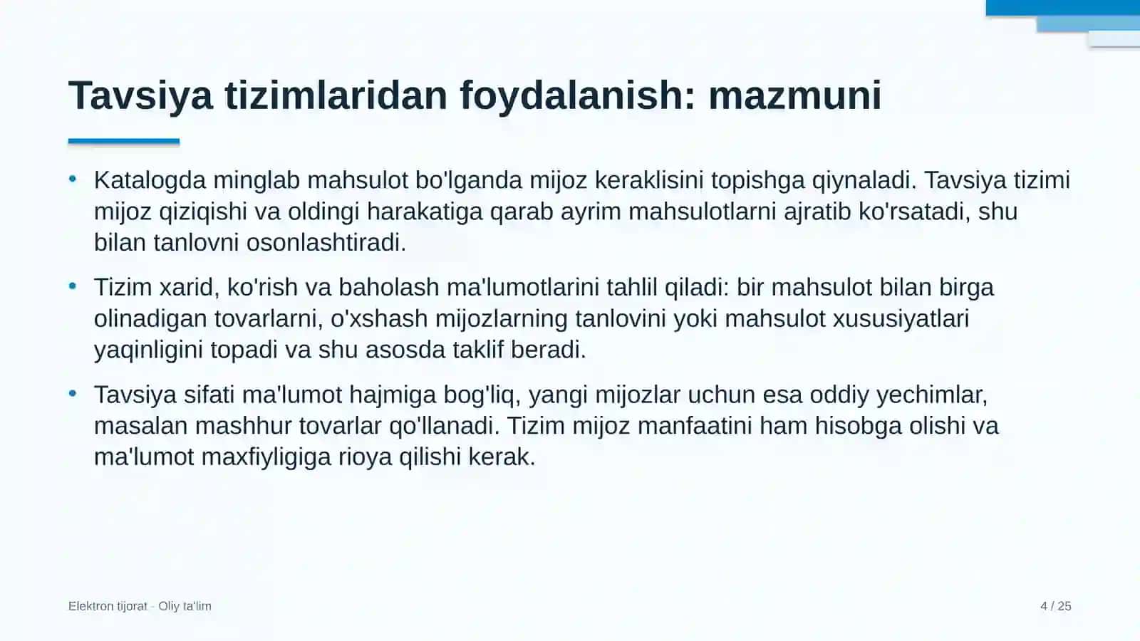 axborot texnologiyalari sohasida tavsiya tizimlaridan foydalanish 7482 4