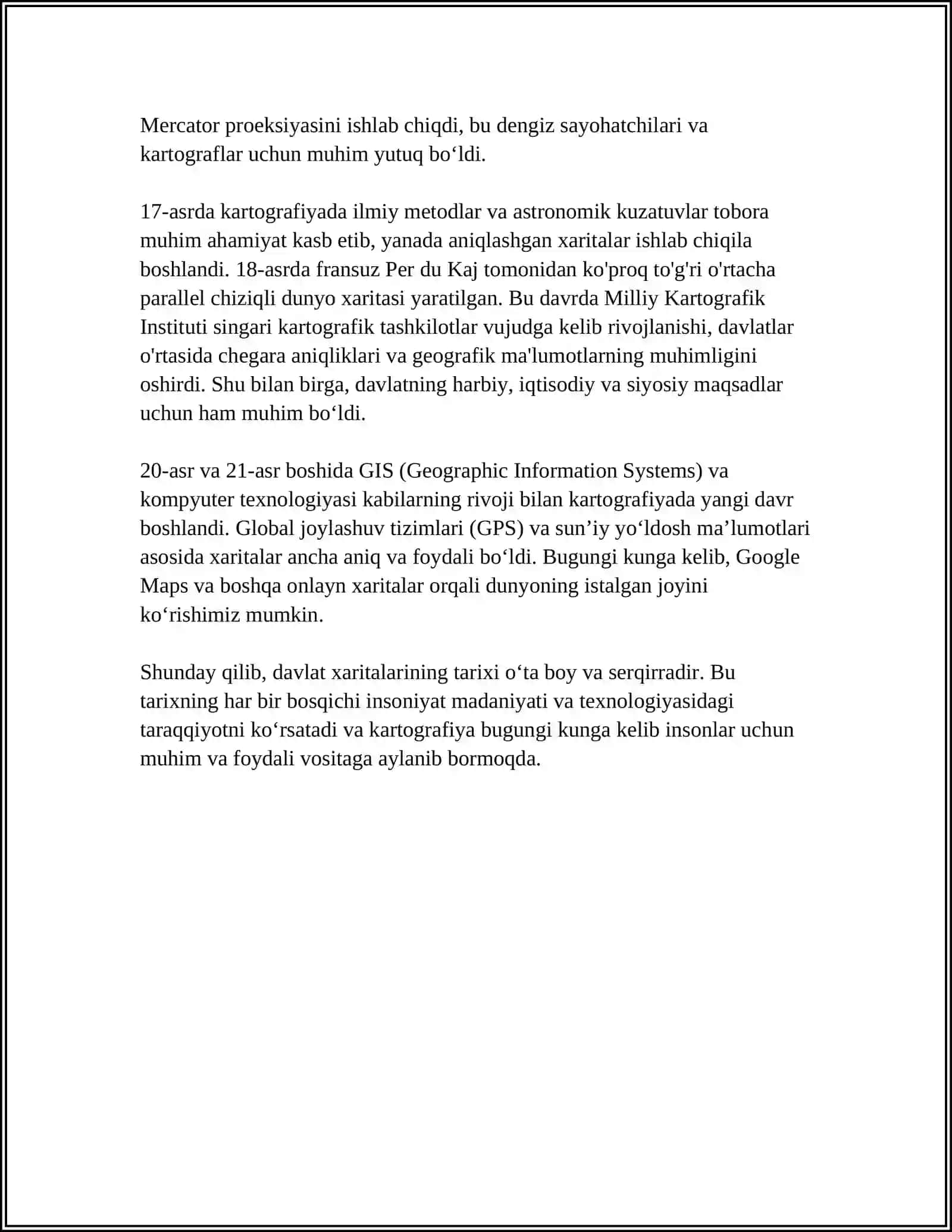 DAVLAT HARITLARI TOʻGʻRSDAGI AXBOROT 4