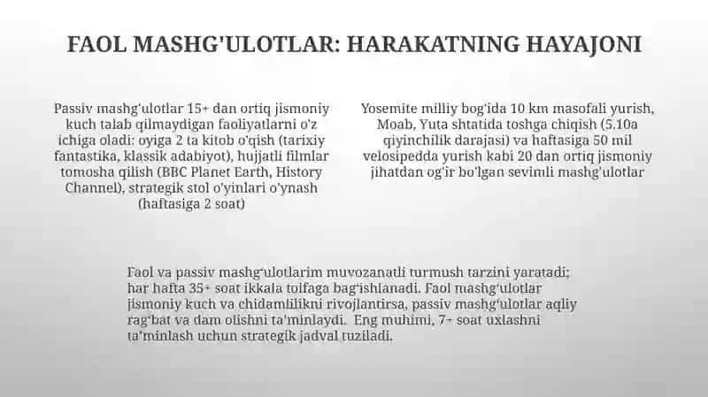 Faol sevimli mashg'ulotlar 4