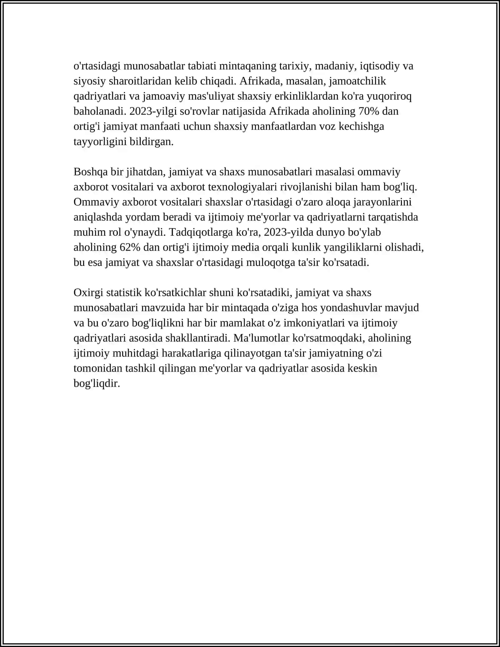 MUSTAQIL ISH Mavzu: IJTIMOIY PSIXOLOGIYA 4
