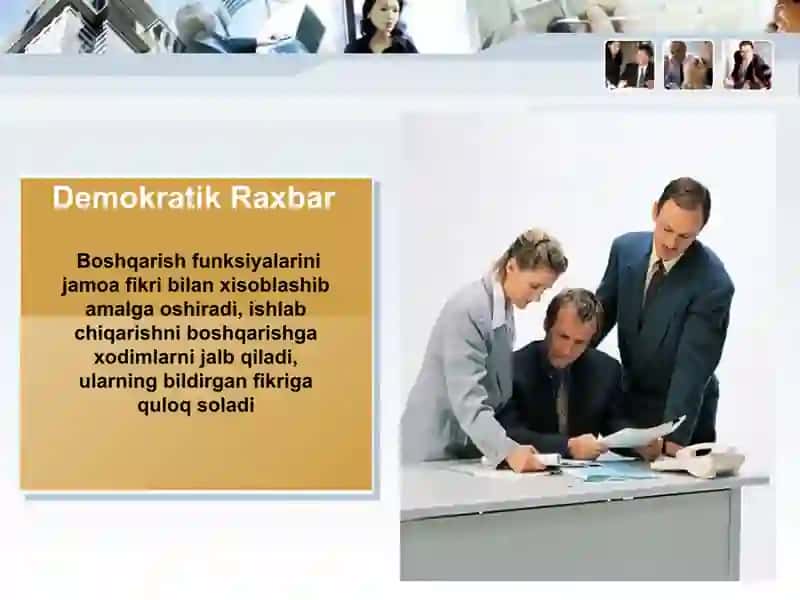 Rahbar uchun motivatsion reja ishlab chiqish va uni guruhda muhokama qilish 4
