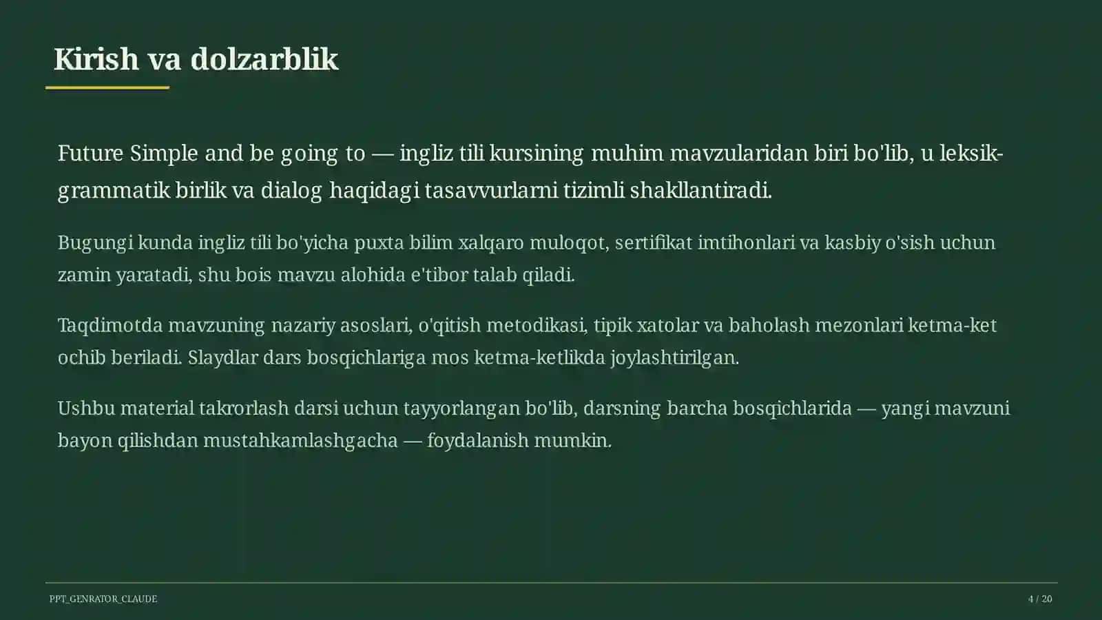 Future Simple and be going to (7-sinf) 4