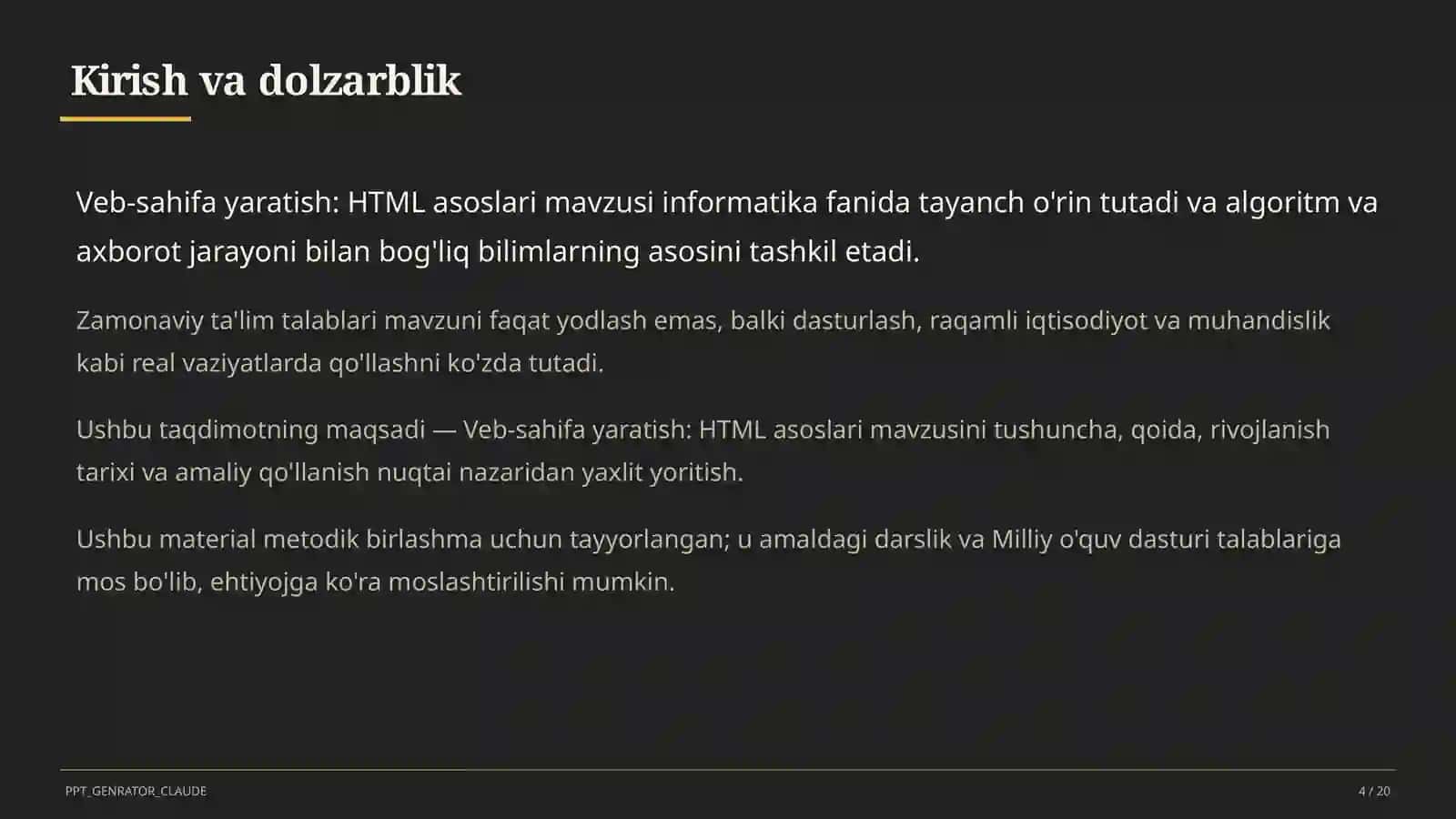 Veb-sahifa yaratish: HTML asoslari (9-sinf) 4