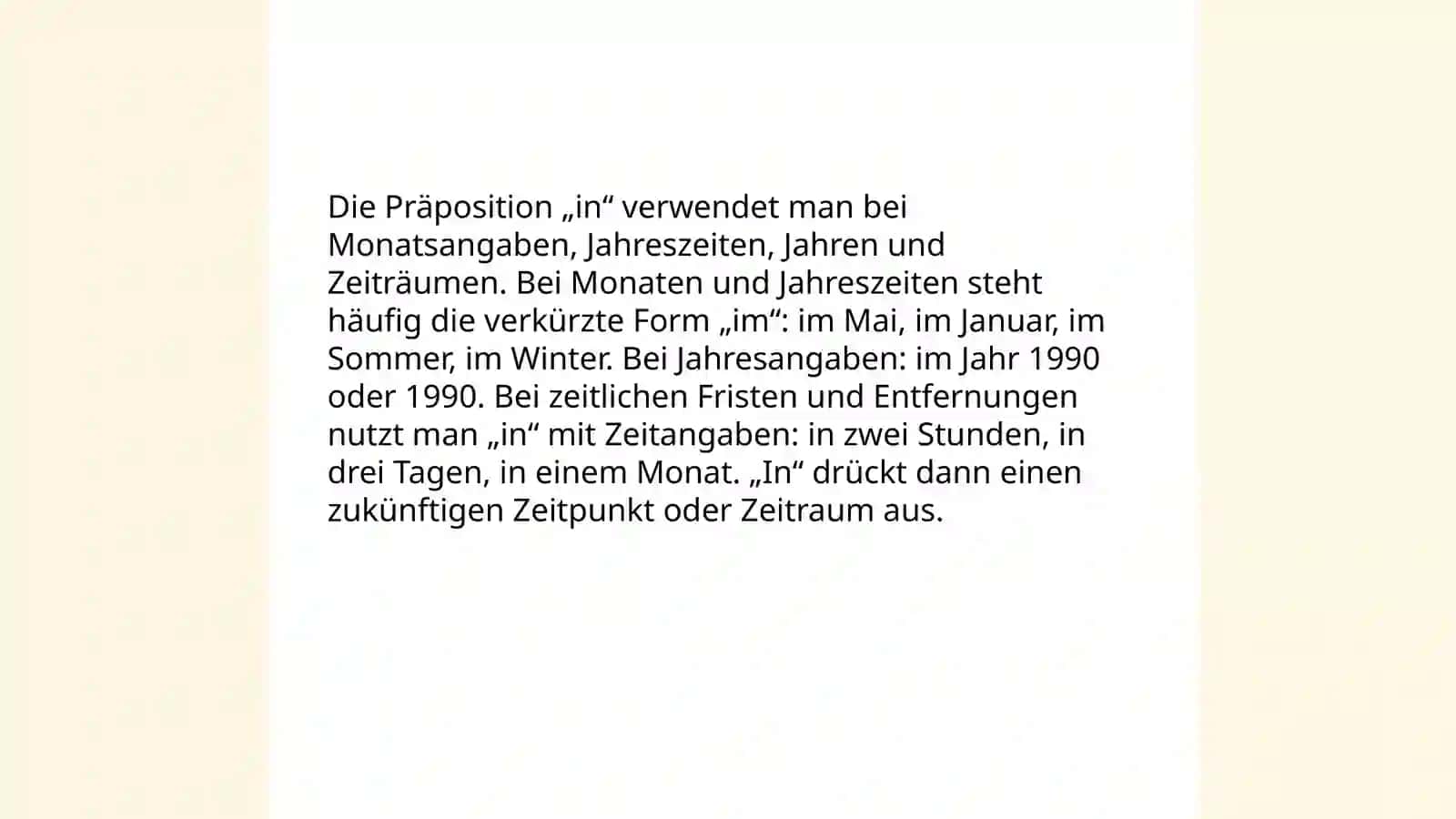 Temporale Präpositionen 4