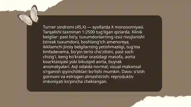 Irsiy kasalliklar Xromosoma va Gen kasalliklari 4