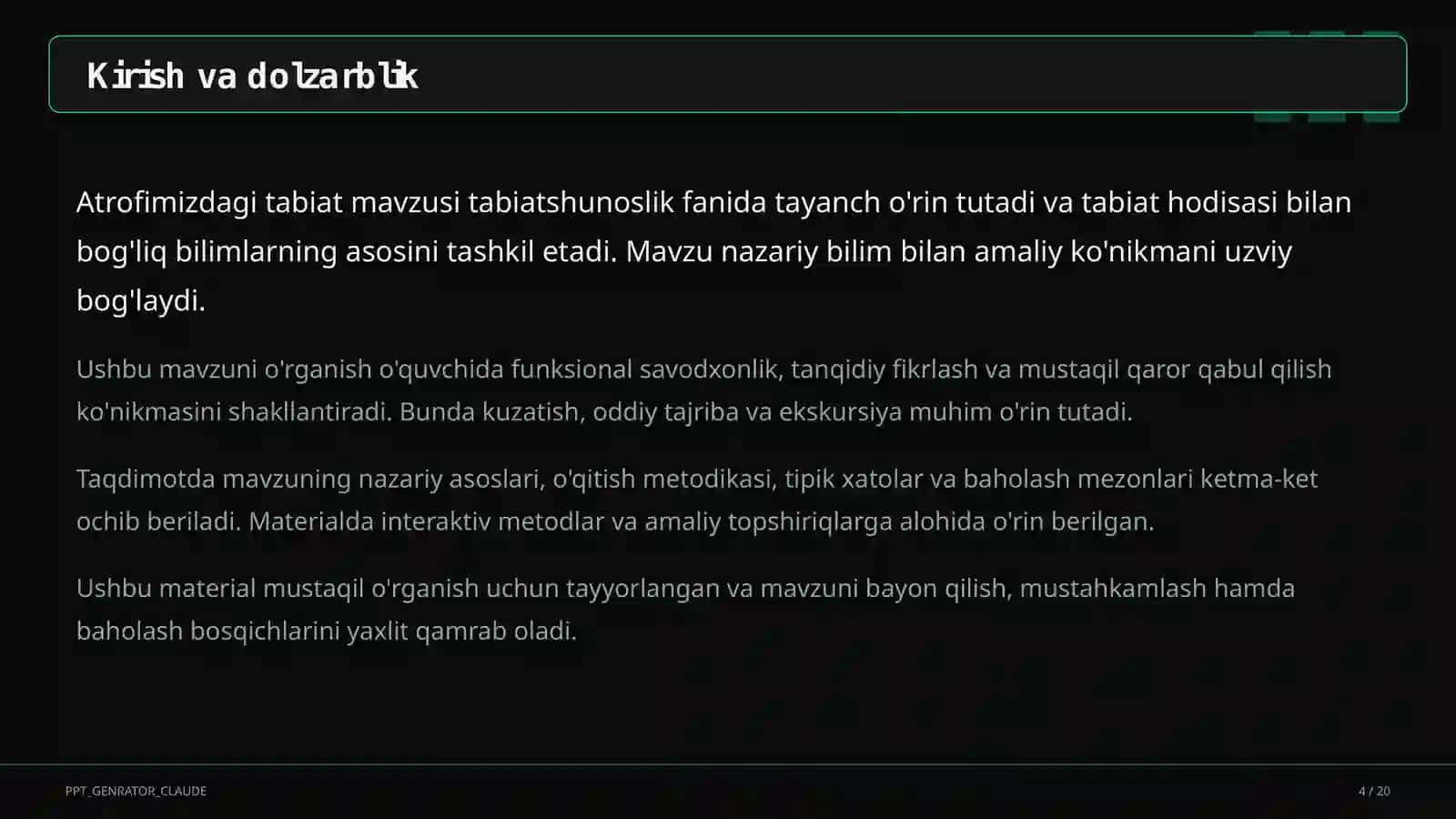 Atrofimizdagi tabiat (1-sinf) 4