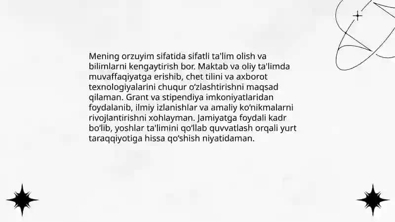 Mening orzuyim 4