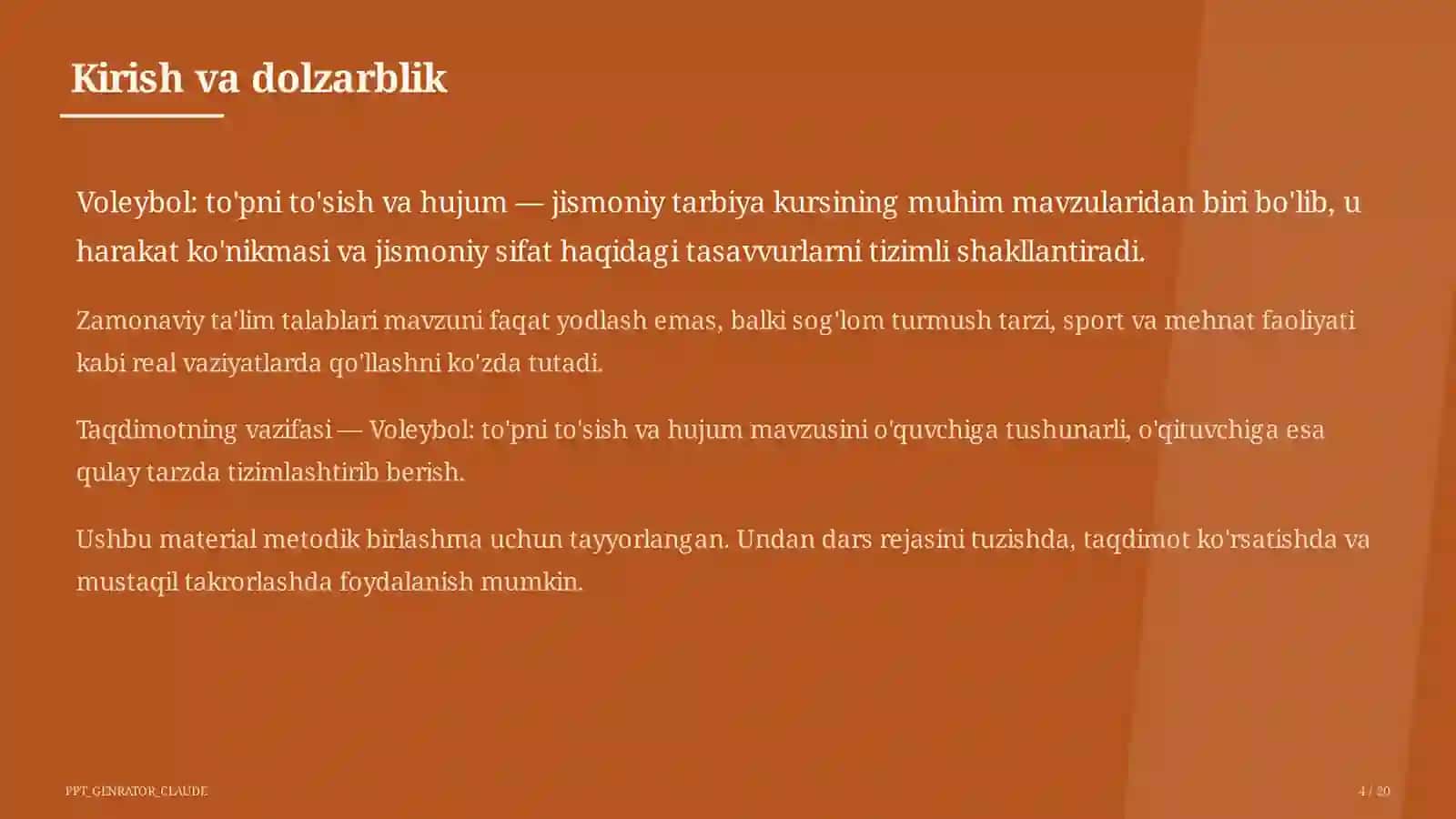 Jismoniy tarbiya (1– 11) — metodik birlashma uchun 4