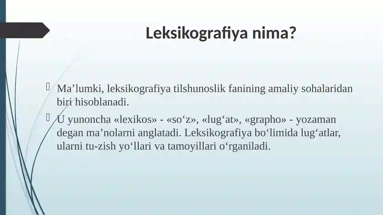 Kompyuter leksikografiyasi 4