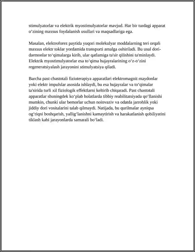 Past va yuqori chastotali fizioterepevtik apparatlar 4