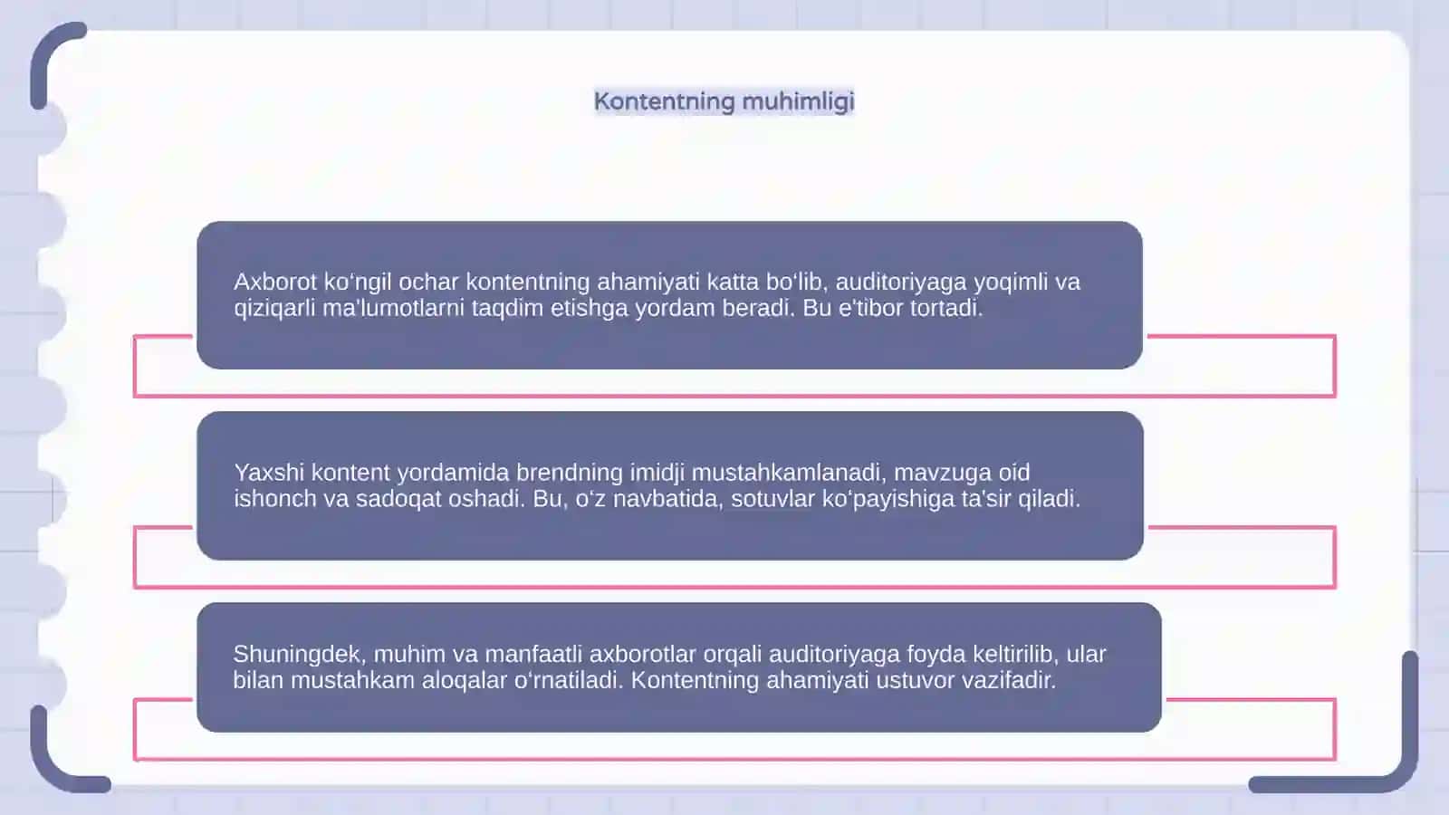 Axborot ko‘ngil ochar kontent 4