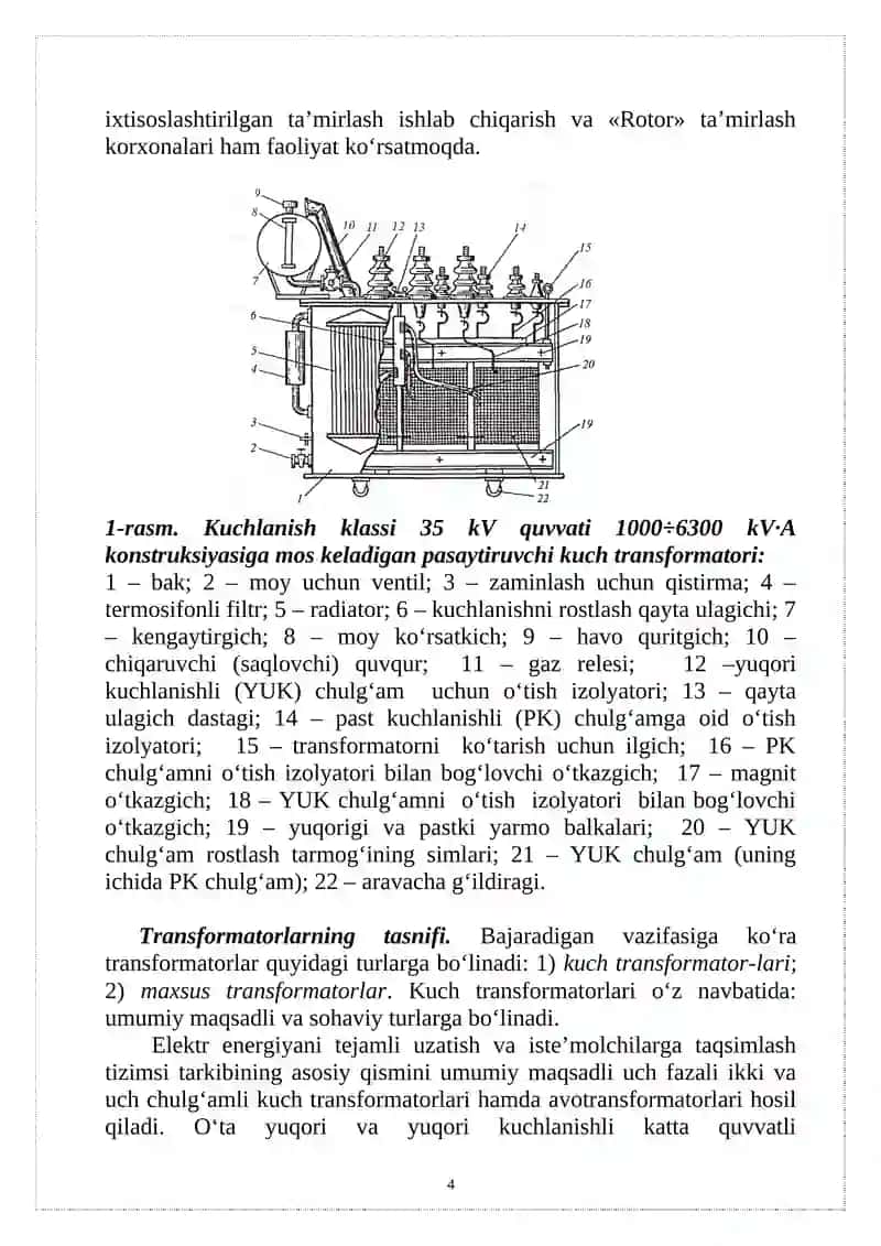 Elektr mashinalari transformatorlar bo'yicha dasturlash 4