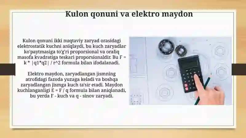 Elektro maydon va uning kuchini hisoblash 4