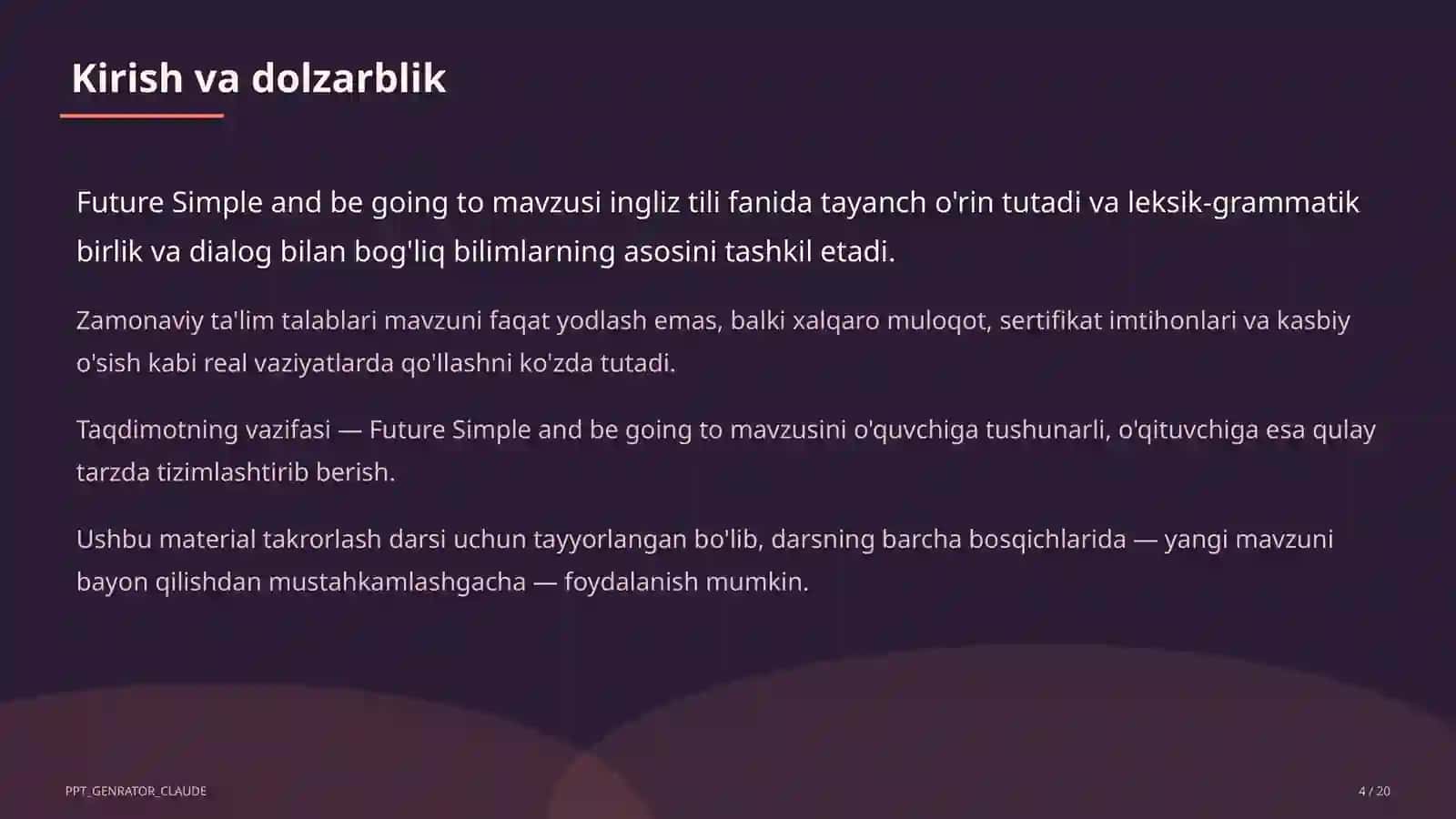 Future Simple and be going to (7-sinf) 4