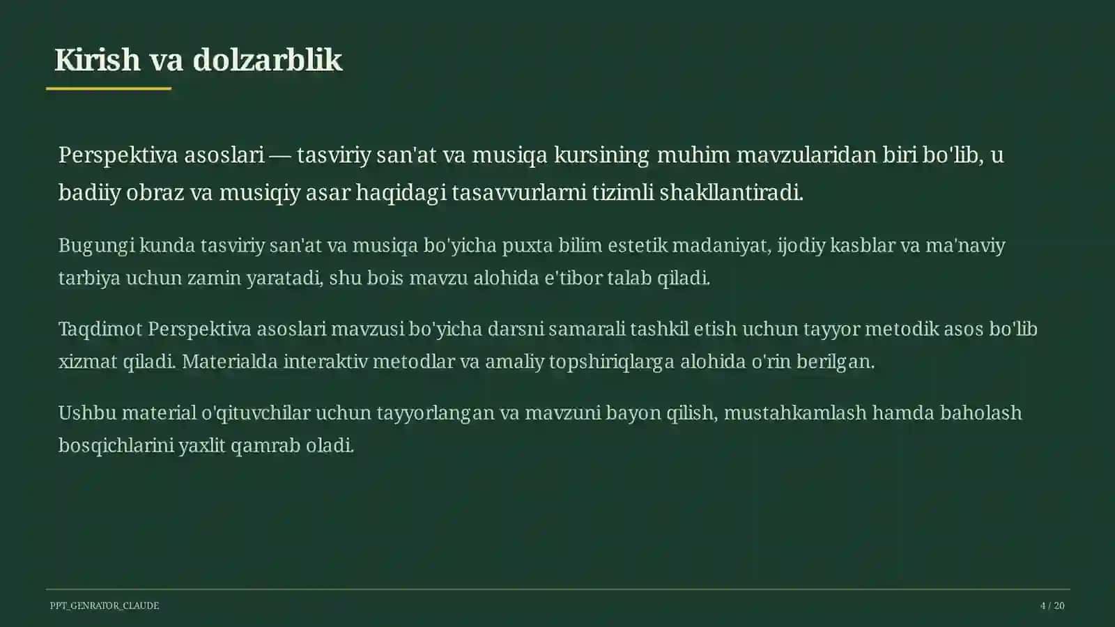 Perspektiva asoslari (5-sinf) 4
