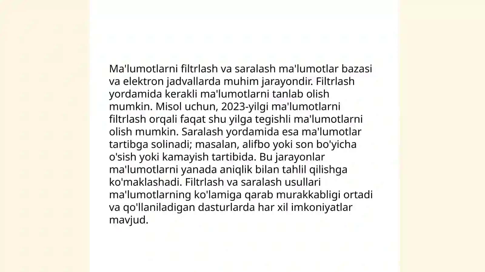 Excelda jadval yaratish 4