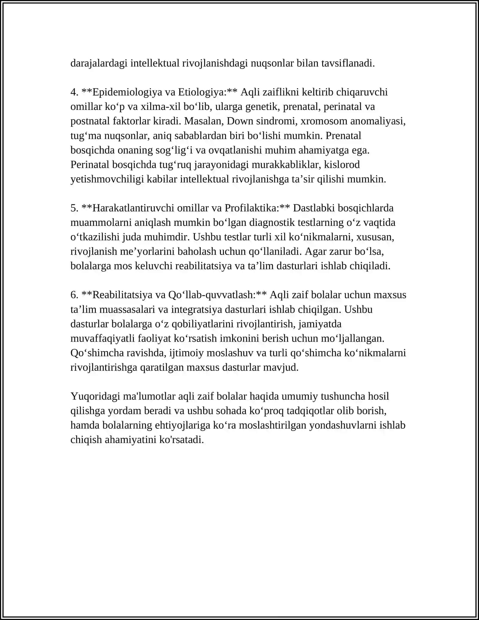 AKLI ZAIF BOLALAR 4