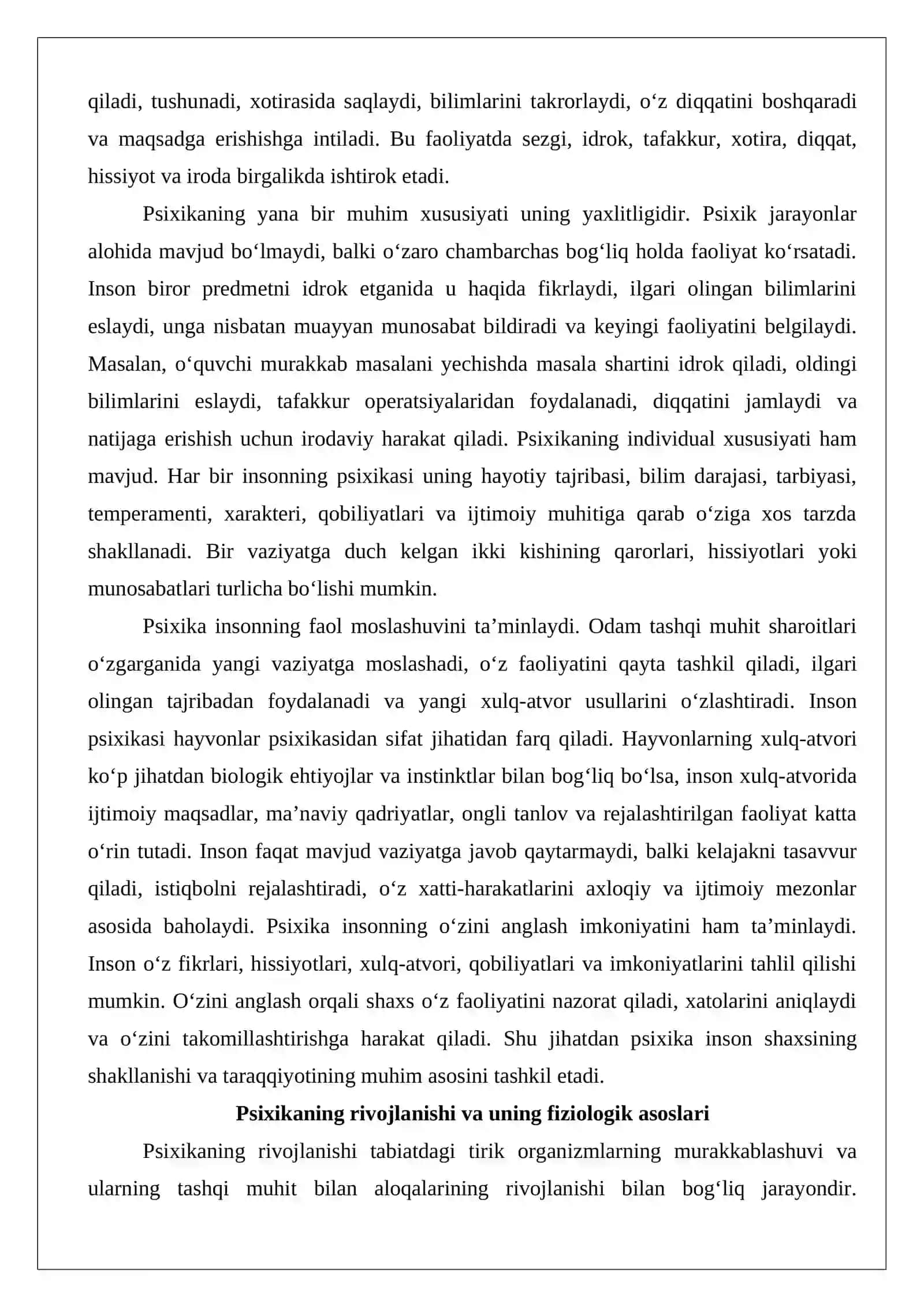 Psixika haqida umumiy tushuncha 4