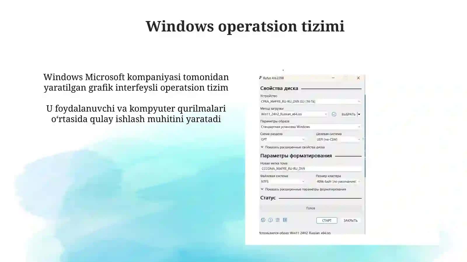 Windows operatsion tizimi 4
