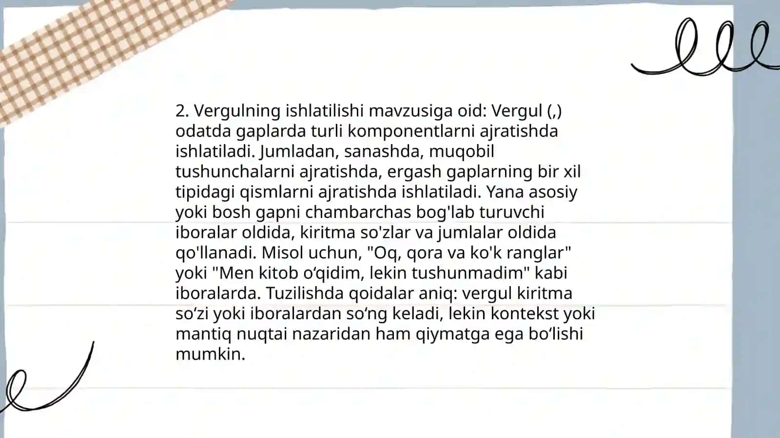 Punktuatsiya tinish belgilarining asosiy qoidalari 4