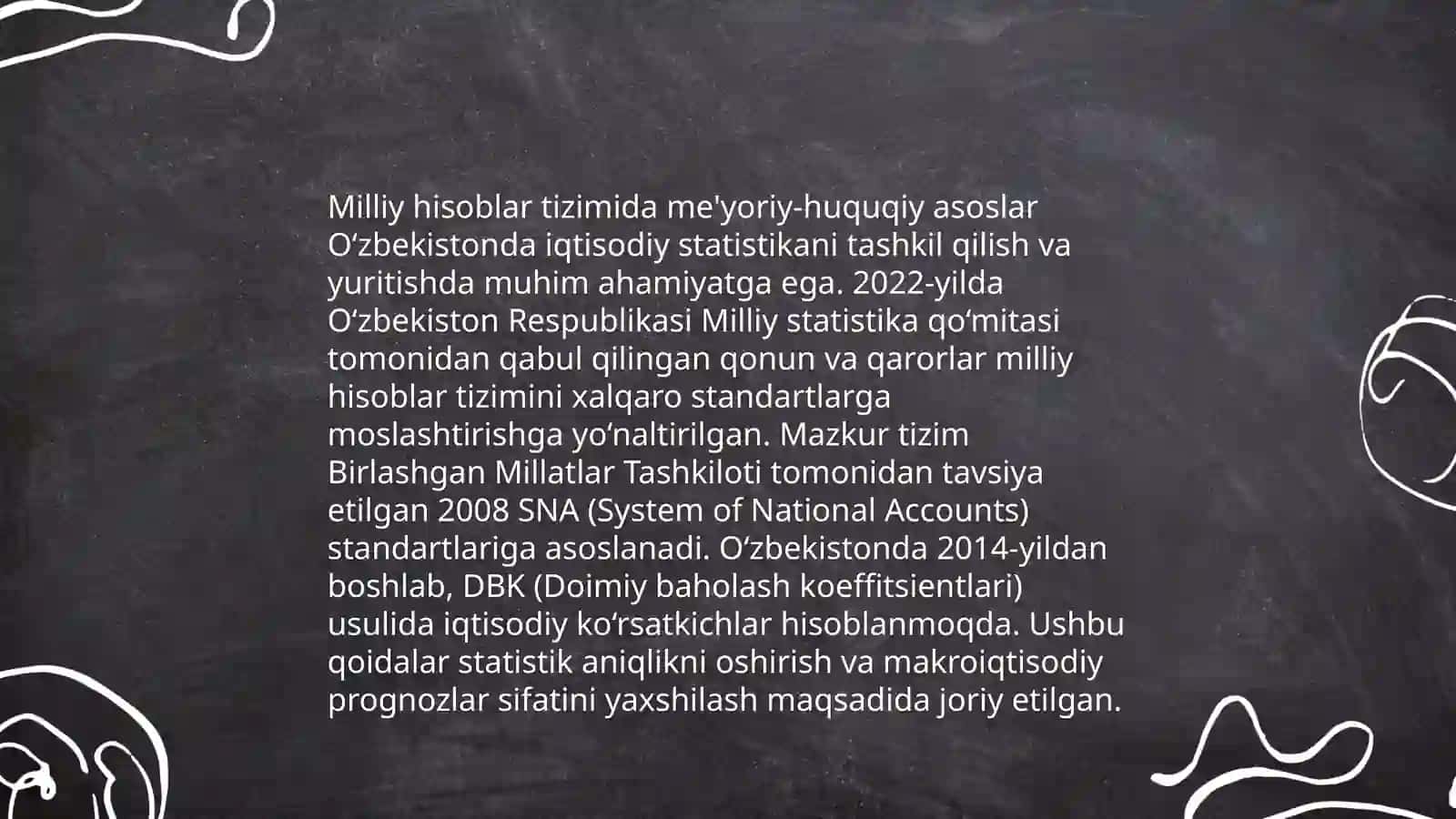 O‘zbekiston milliy hisoblar tizimi: holati va istiqbollari 4