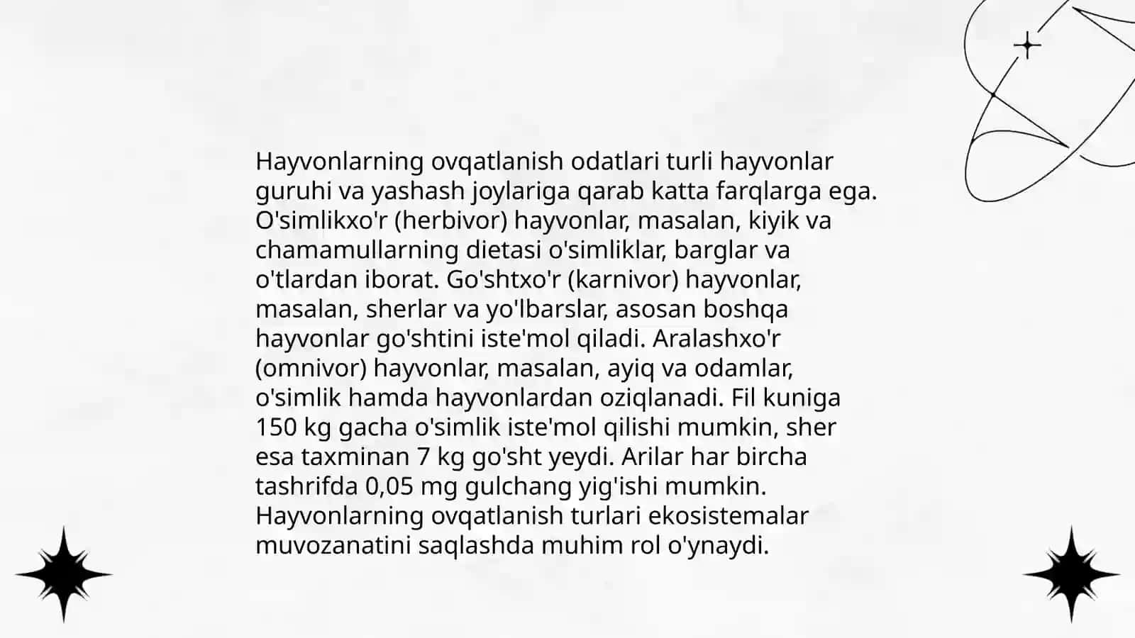Hayvonot olamining yashash tarzi, ularning koʻpayishi, tarqalishi va xilma-xilligi 4