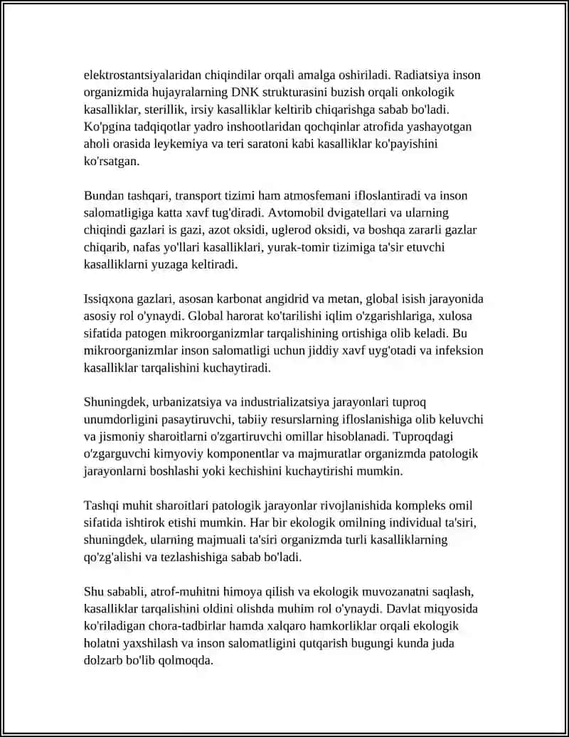PATOLOGIK JARAYONLAR RIVOJLANISHIDA TASHQI SHAROITLARNING AHAMIYATI 4