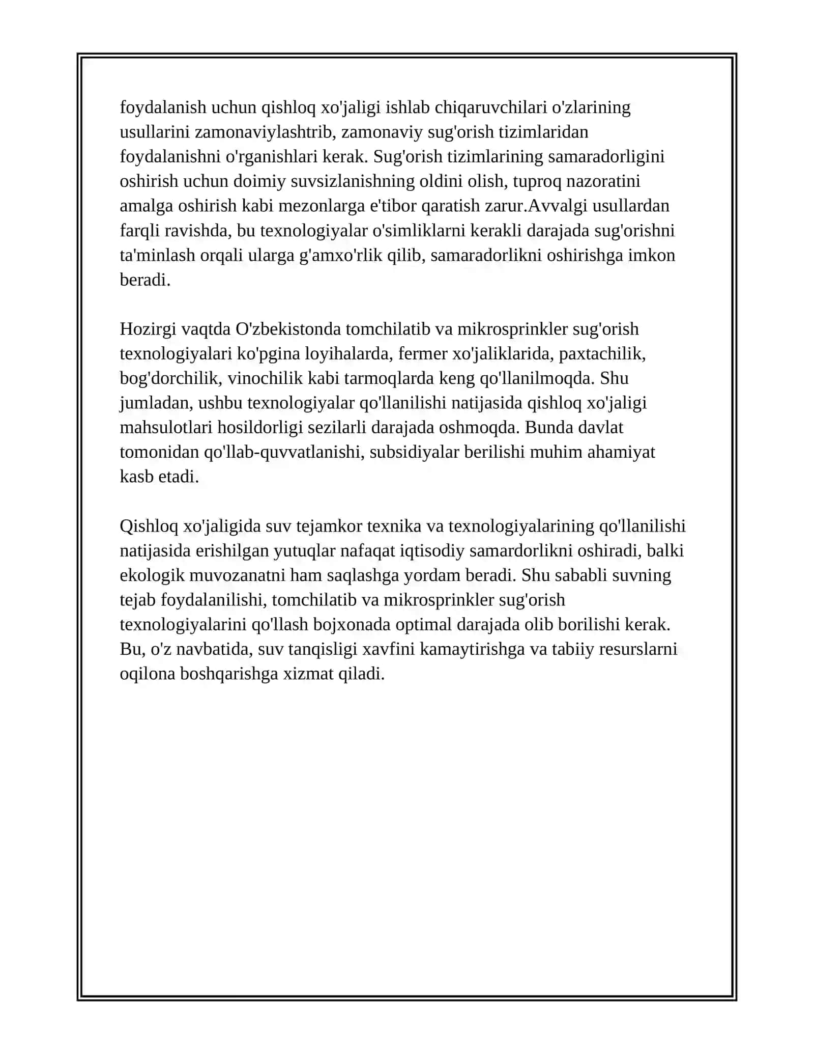 Tomchilatib va mikrosprinkler sug'orish texnologiyalari 4