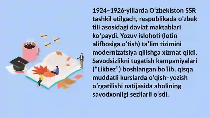 1917-1945 yillarda O'zbekistonda maktab va pedagogika fani 4