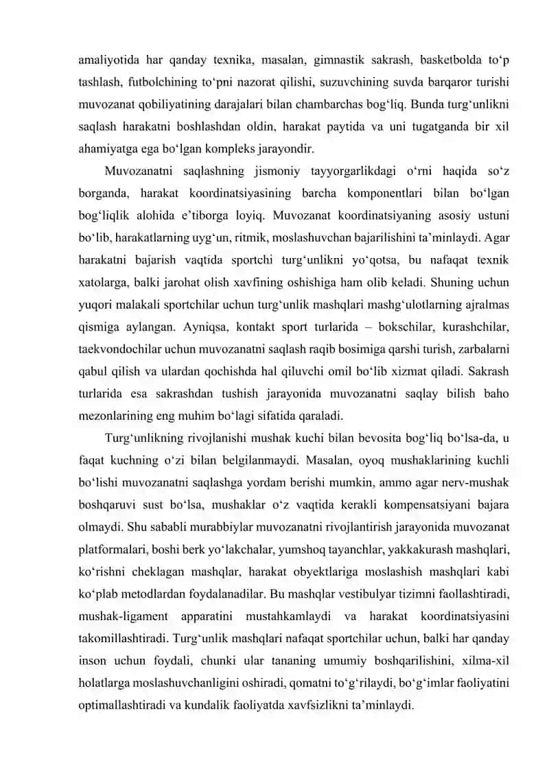 Gavda muvozanatini qobiliyatini turgʻunligini tekshirish 4