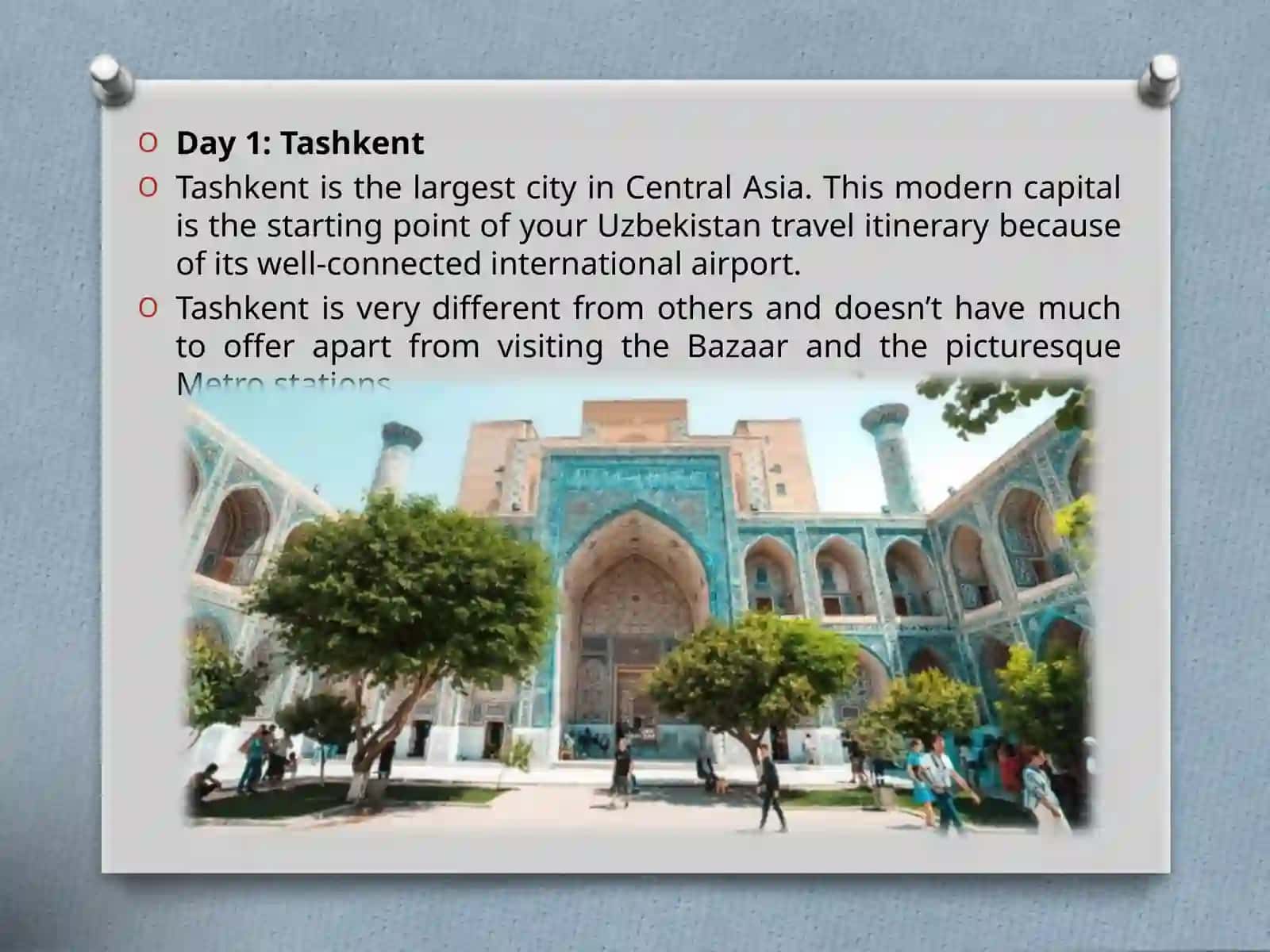 Uzbekistan Travel Itinerary 4