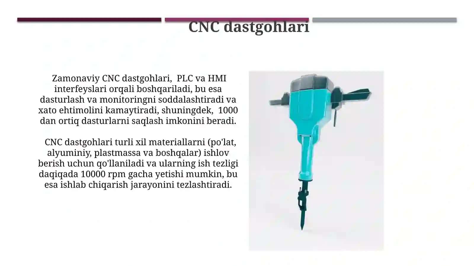 Stanoklarning turlari 4