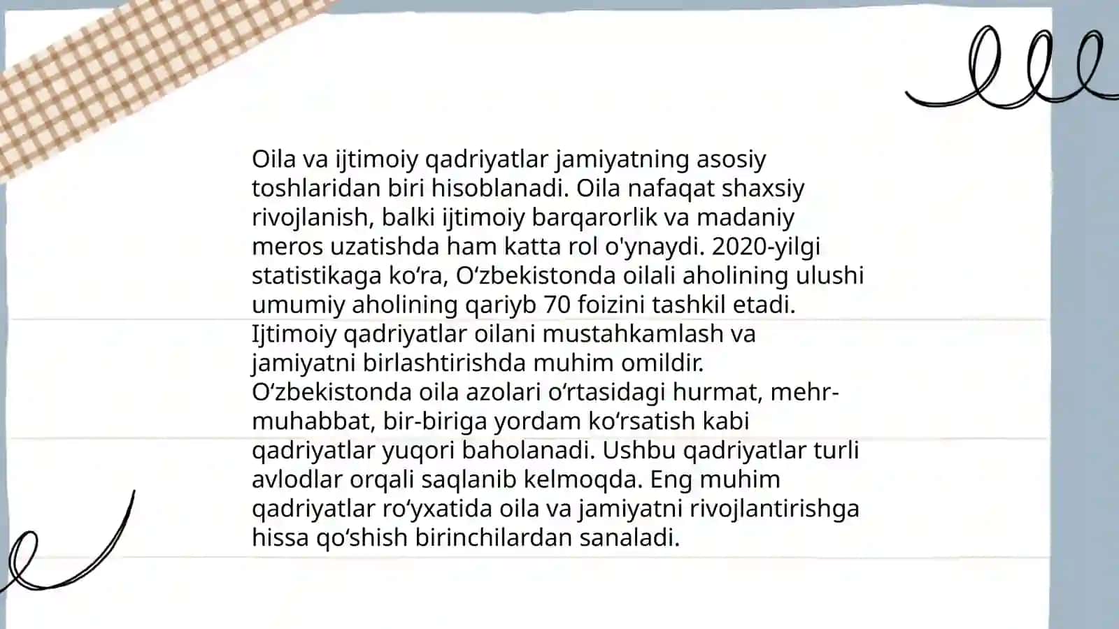 Oila ijtimoiy jamiyatning bir bo'lagi ekanligi 4