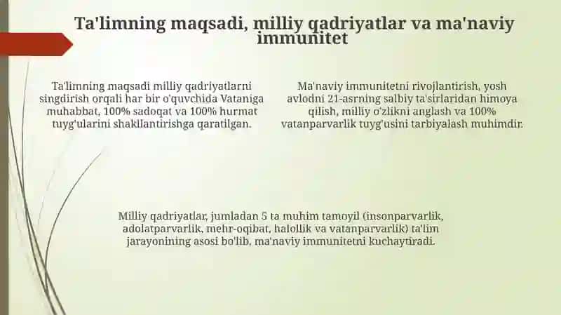 Tarbiyaviy jarayonlarda yot va zararli g‘oyalarga qarshi kurash salmog‘ini ortib borish zaruriyati 4
