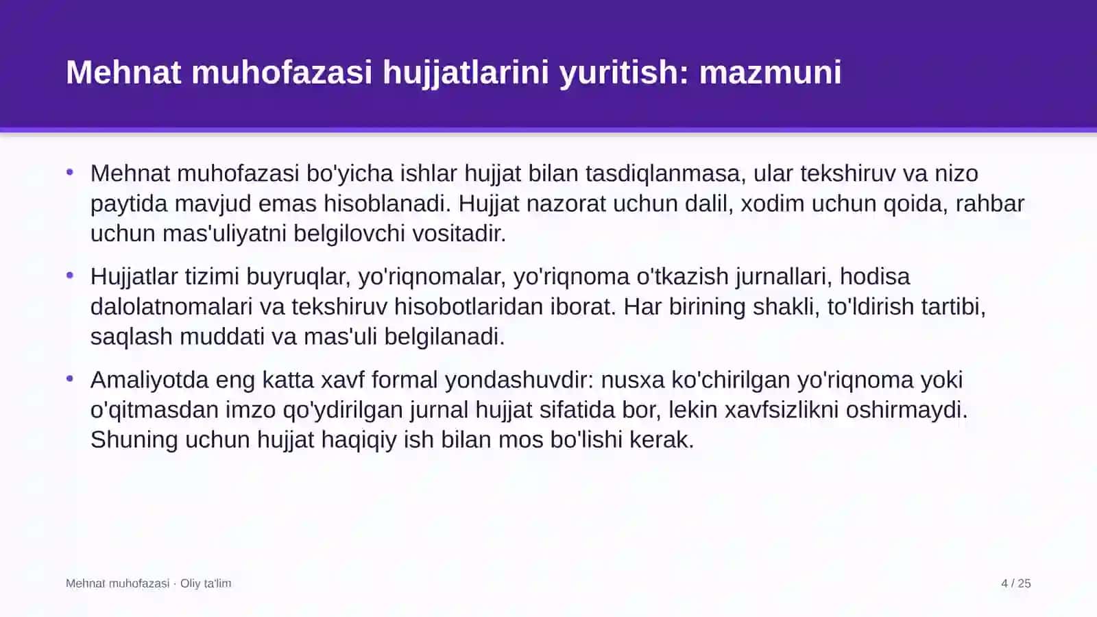xorijiy universitetlar filiallarida mehnat muhofazasi hujjatlarini yuritish 5424 4