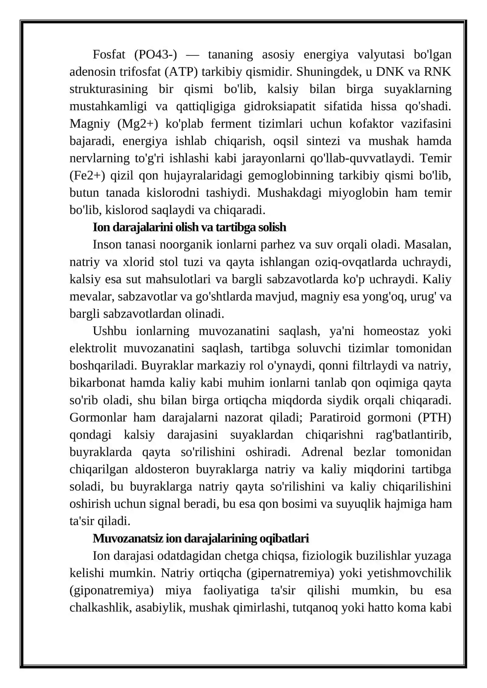 Noorganik ionlar.Ularning funksiyalari 4