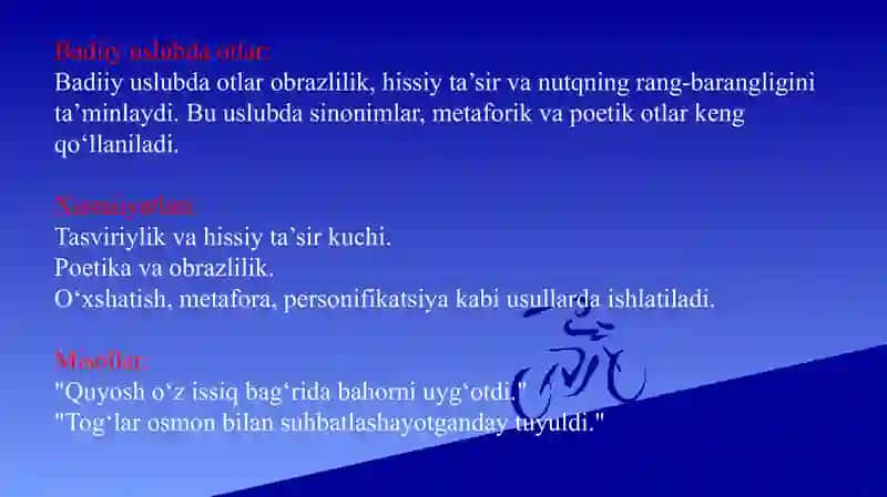Morfologik stilistika: ot, sifat, son va olmoshlar uslubiyati 4