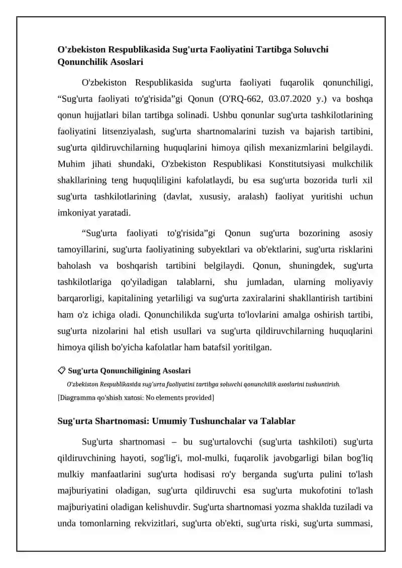 Sug'urtaning huquqiy asoslari 4