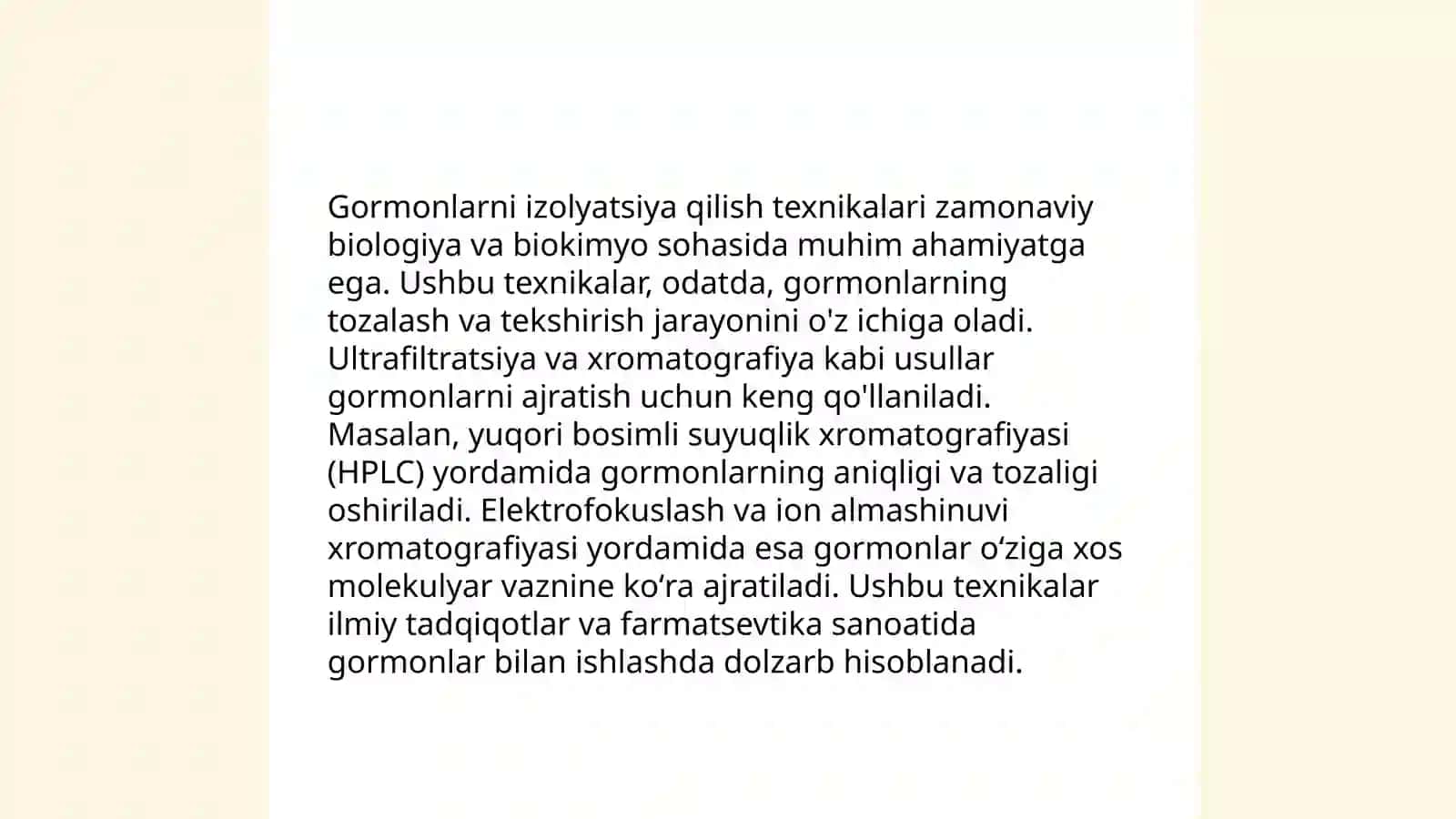 Gormonlarni olish texnalogiyasi 4