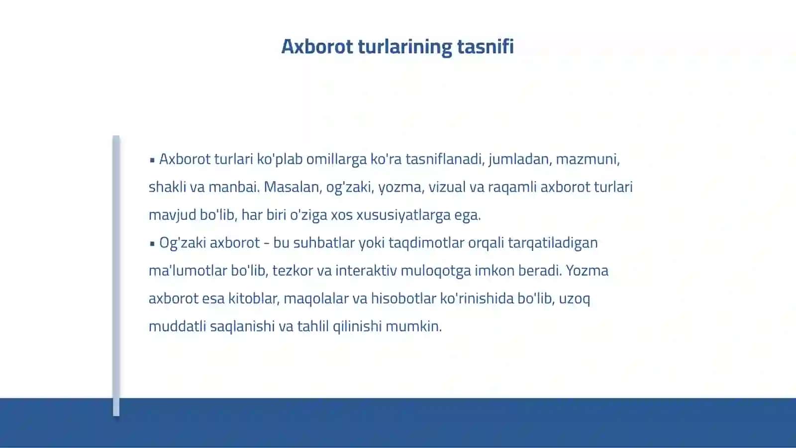 Axborot turlari va ularning tasnifi 4