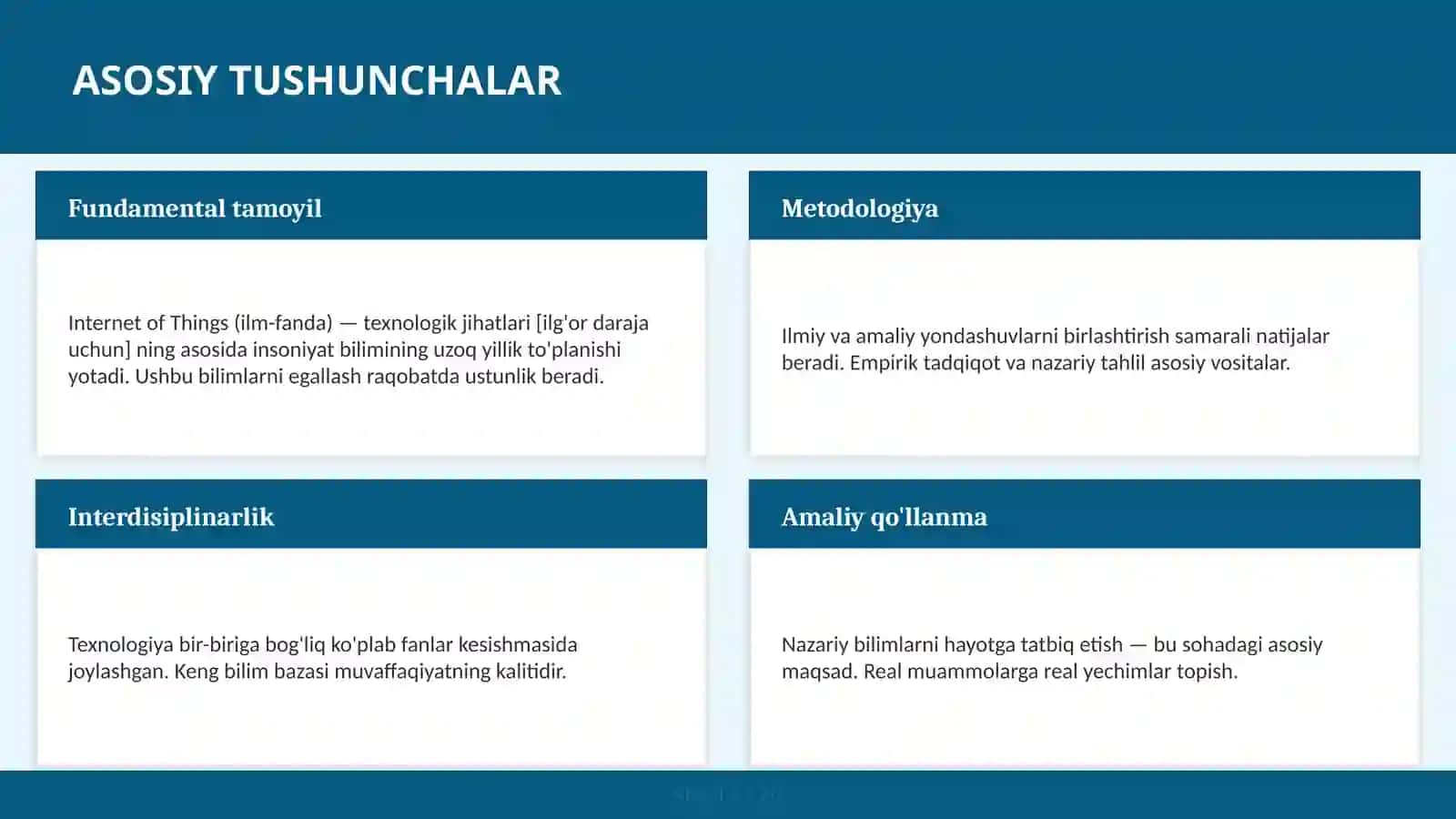 INTERNET OF THINGS (ILM-FANDA) — TEXNOLOGIK JIHATLARI [ILG'OR DARAJA UCHUN] 4