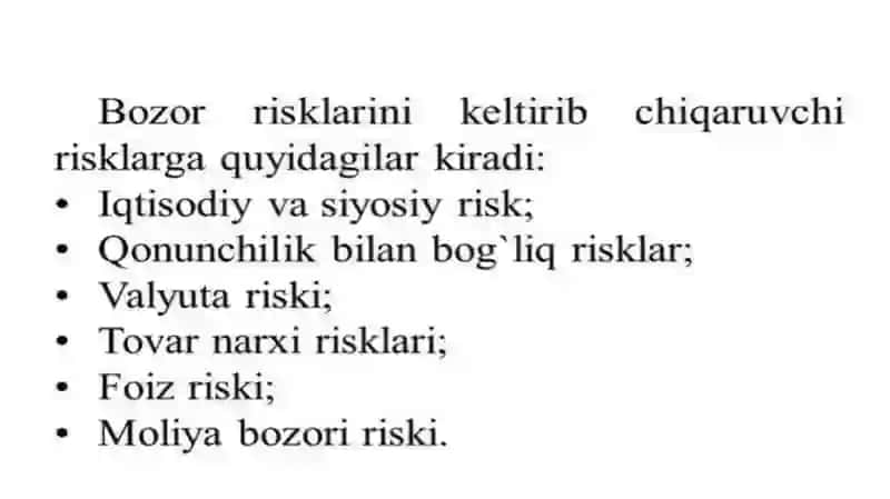 Bozor risklari va ularniboshqarish strategiyalari 4