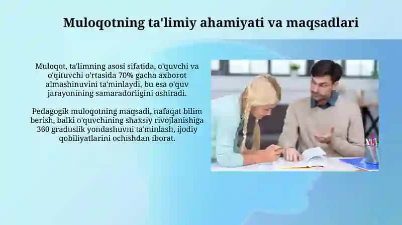 O'qituvchi va o'quvchi o'rtasidagi muloqotning pedagogik asoslari 4
